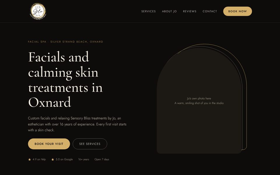 Preview of the dark version of the homepage